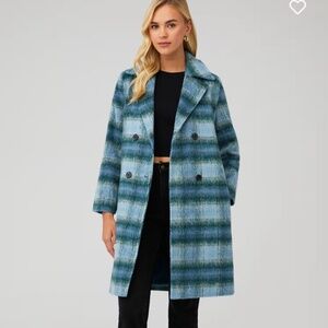 MINKPINK  Sloan Coat In Navy - Multi